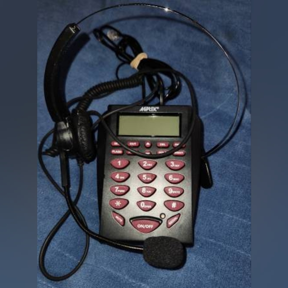 AGPtEK Corded Telephone with Headset & Dialpad for House Call Center